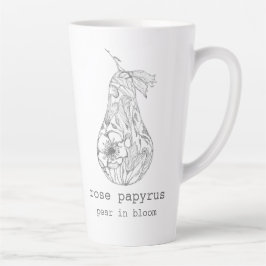 Taza De Café Latte Pear in Bloom Latte Mok