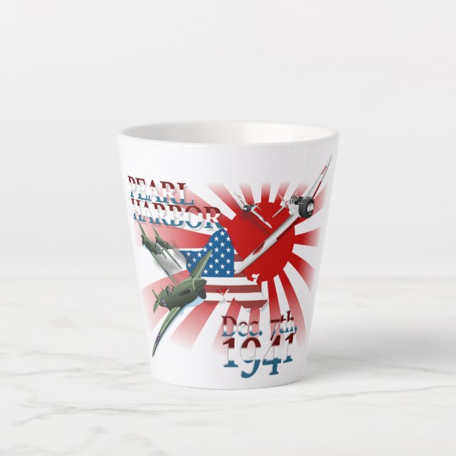 Taza De Café Latte Pearl Habor 7 de diciembre de 1941 (Anverso)