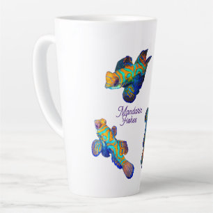 Taza De Café Latte Peces mandarín