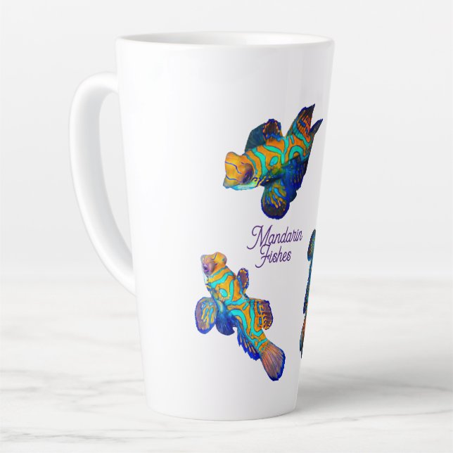 Taza De Café Latte Peces mandarín (Ángulo izquierdo)