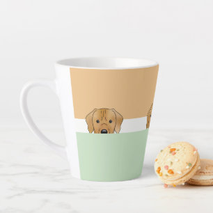 Taza De Café Latte "Peek a Boo" Ridgeback Perro Rhodés