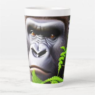 Taza De Café Latte Peekaboo Gorilla, latte café Mug