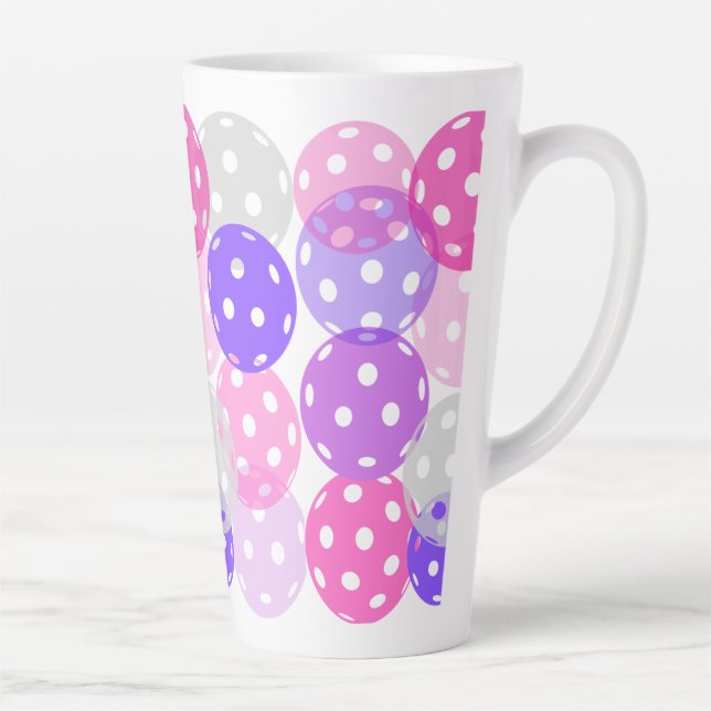 Taza De Café Latte Película de bolas rosa/morada (Derecha)
