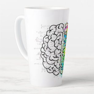 Taza De Café Latte Pensamiento cerebral Psicología dibujo