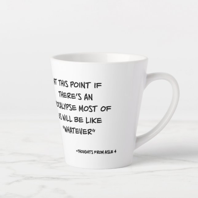 Taza De Café Latte Pensamientos De Aisle 4 Mug (Derecha)