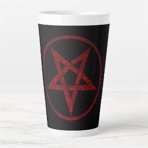 Taza De Café Latte Pentagram del diablo Rojo