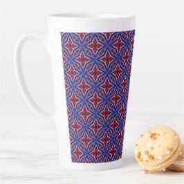 Taza De Café Latte Pentas On Purple
