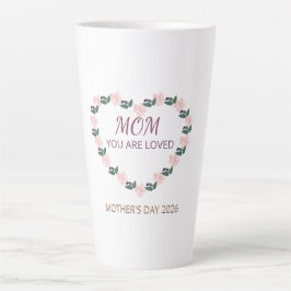 Taza De Café Latte Peony Heart Latte Love for Mom