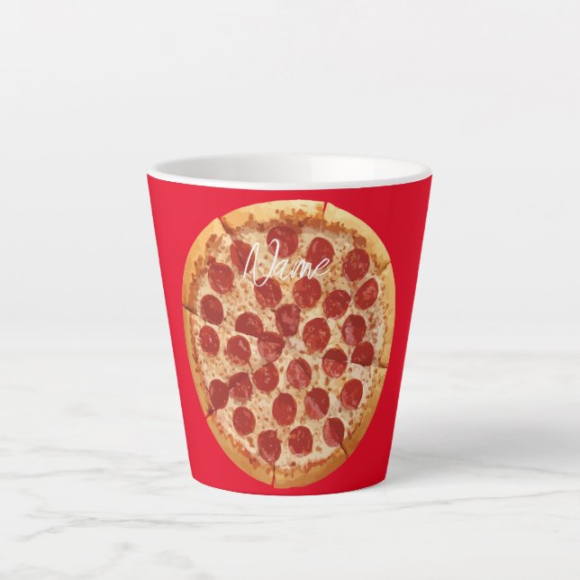 Taza De Café Latte Pepperoni Pizza Thunder_Cove (Anverso)