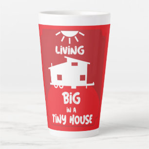 Taza De Café Latte Pequeña casa viviente - Pequeñas casas de montaña 
