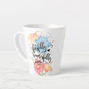 Taza De Café Latte Pequeña peluca de latte hecha con miedo y maravill