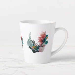 Taza De Café Latte Pequeño Latte Mug 12 oz - Arte de la naturaleza ab