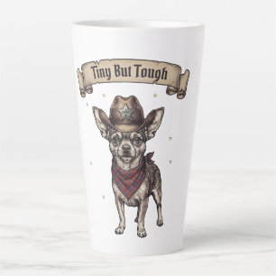 Taza De Café Latte Pequeño Pero Fuerte Vaquero Chihuahua - Arte Canin