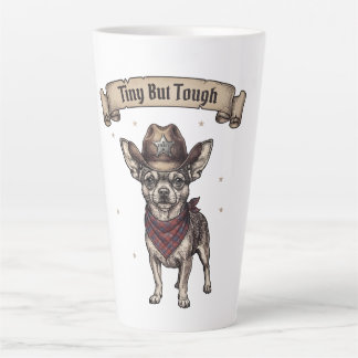 Taza De Café Latte Pequeño Pero Fuerte Vaquero Chihuahua - Arte Canin