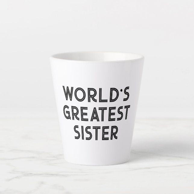 Taza De Café Latte Pequeño regalo de jarra de latte para la hermana m (Anverso)