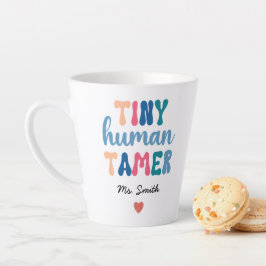 Taza De Café Latte Pequeño Tamer Humano | Nombre del profesor persona
