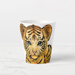 TAZA DE CAFÉ LATTE PEQUEÑO TIGRE