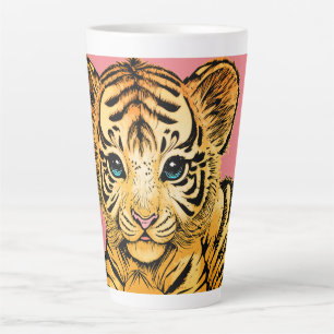 TAZA DE CAFÉ LATTE PEQUEÑO TIGRE
