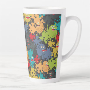 Taza De Café Latte Pequeños monstruos graciosos