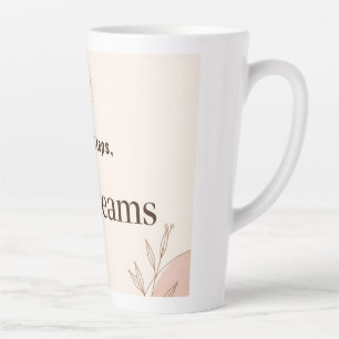 Taza De Café Latte Pequeños Pasos Grandes Sueños Minimalista Motivaci