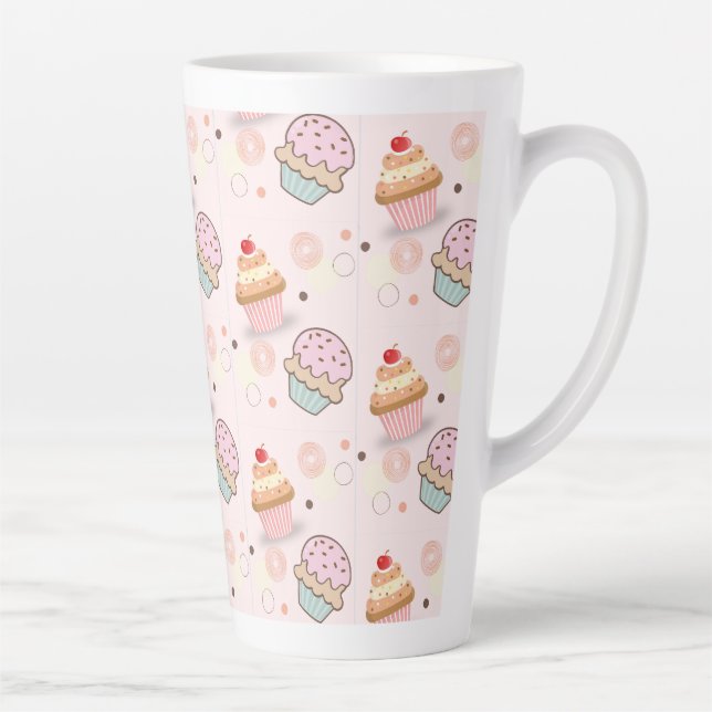Taza De Café Latte pequeños pasteles  (Derecha)