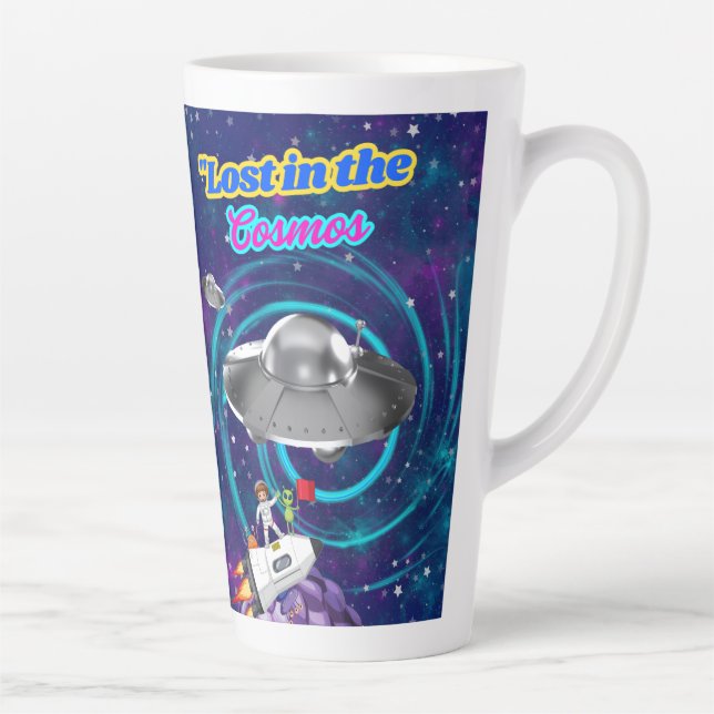 TAZA DE CAFÉ LATTE PERDIDO EN EL COSMOS (Derecha)