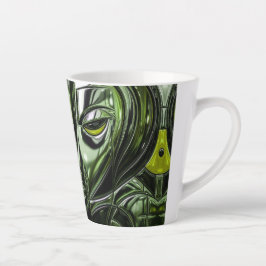 Taza De Café Latte Perfil de acero verde