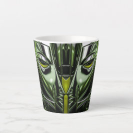 Taza De Café Latte Perfil de acero verde