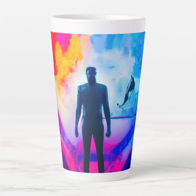 Taza De Café Latte Permanecer en colores (Anverso)