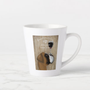 Taza De Café Latte Perro Au Vin Boxer