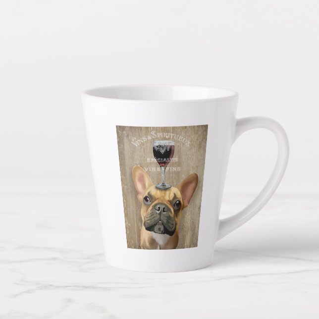 Taza De Café Latte Perro Au Vin, Bulldog francés (Derecha)