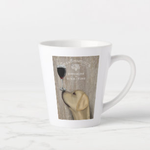 Taza De Café Latte Perro Au Vin Labrador Amarillo