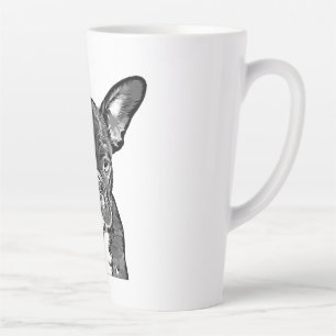 Taza De Café Latte perro, bulldog francés, fotos de cachorros