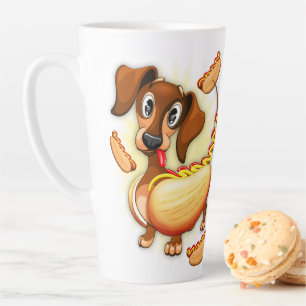 Taza De Café Latte Perro caliente de Dachshund