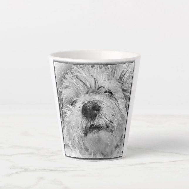 Taza De Café Latte Perro Coton de Tulear (Anverso)