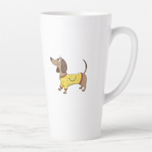 Taza De Café Latte Perro de dibujos animados
