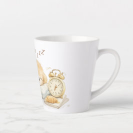 Taza De Café Latte perro durmiendo