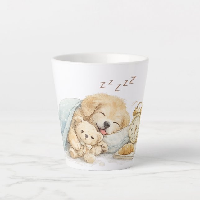Taza De Café Latte perro durmiendo (Anverso)