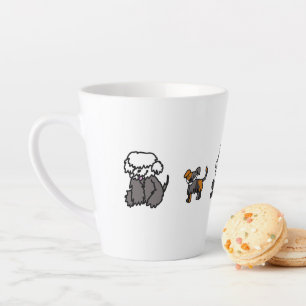 Taza De Café Latte Perros elementales