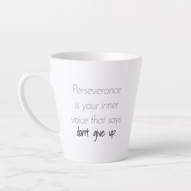 Taza De Café Latte Perseverancia Latte Mug (Izquierda)