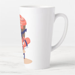 Taza De Café Latte Personaje de café Guay y divertida