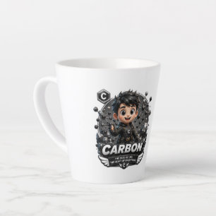 Taza De Café Latte  Personaje de carbono ATOMIVRA 