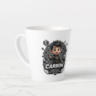 Taza De Café Latte Personaje de carbono ATOMIVRA