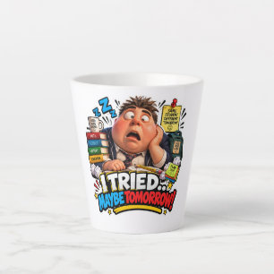 Taza De Café Latte Personajes Divertidos Globo de Regreso a la Escuel