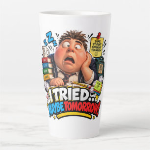 Taza De Café Latte Personajes Divertidos Globo de Regreso a la Escuel