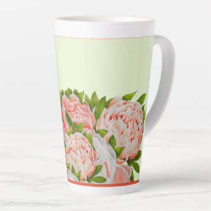 Taza De Café Latte Personajes variados en una gran peluca de latte