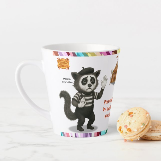 Taza De Café Latte Personalise: Marcel, civet mime (In situ)