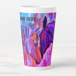 Taza De Café Latte Personaliza a los amantes del caballo Latte Mug