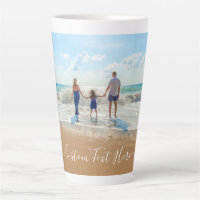 Personaliza tu foto latte Mug con texto Personaliz