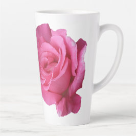 Taza De Café Latte Personalizable Karen nombre flores rosadas boho